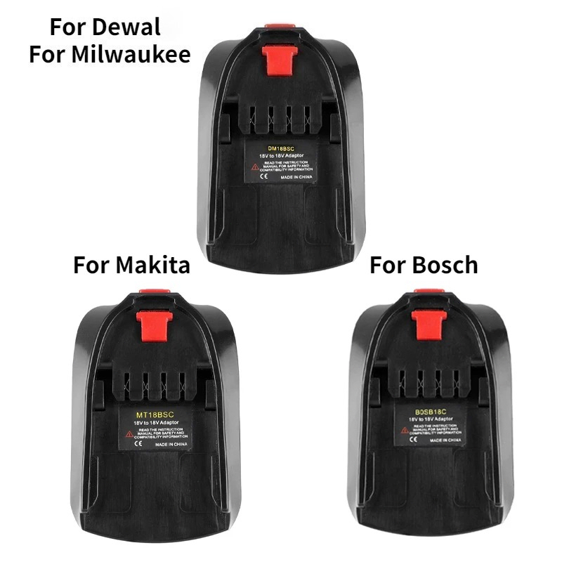 Power Tools Green Color - Battery Adapter For Bosch/Dewal/Makita/Milwaukee 18V Li-ion