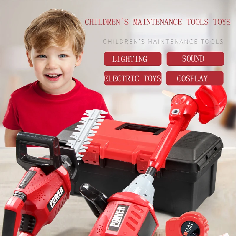 Power Tools Kids - Children Electric Toolbox Pretend Play Toys