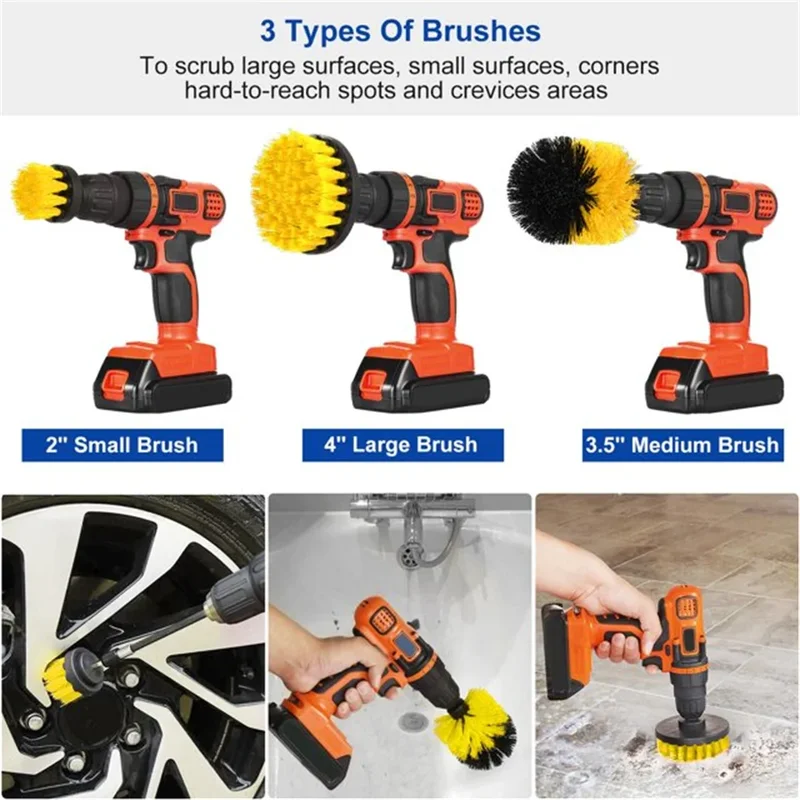 Power Tools Ridgid - 3 Pcs/Set Power Drill Brush Set