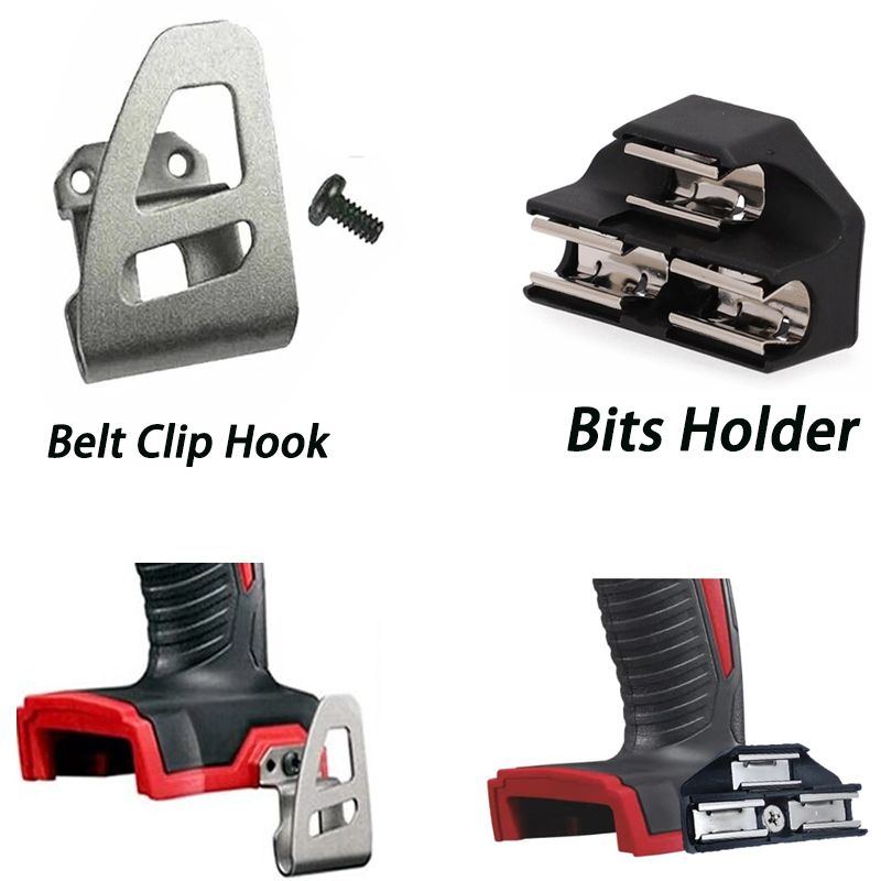 Cordless Drill Driver - Bits Holder and Belt Clip Hook