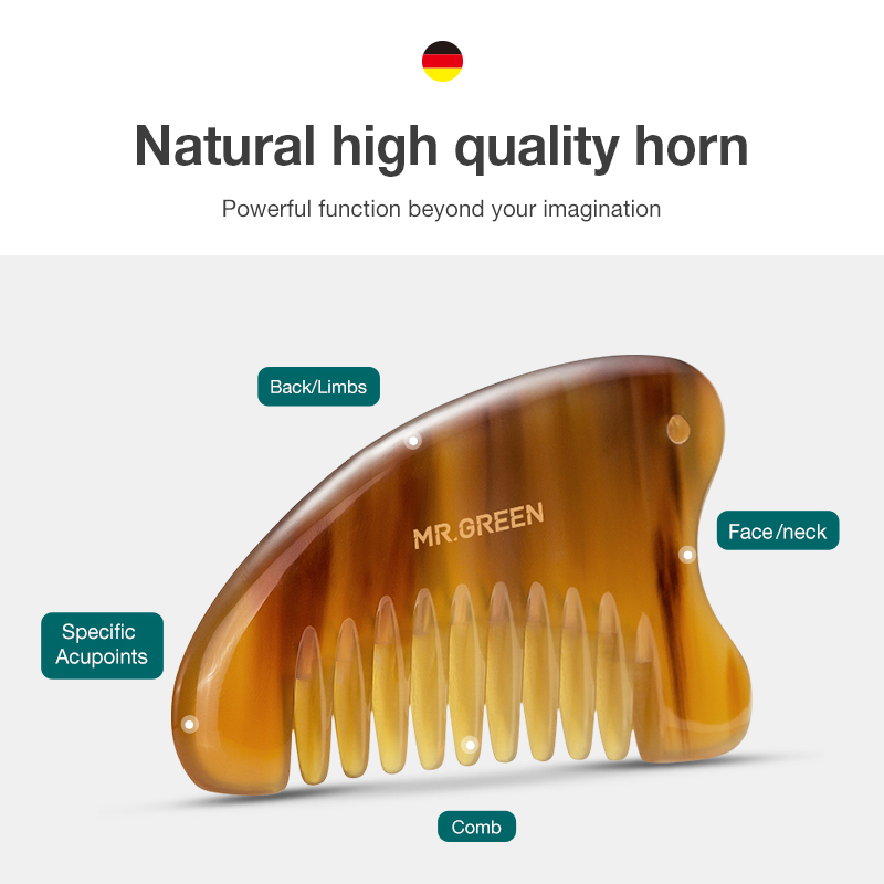 MR.GREEN Comb With Guasha Scra - Power Tools Green Color recension och pris