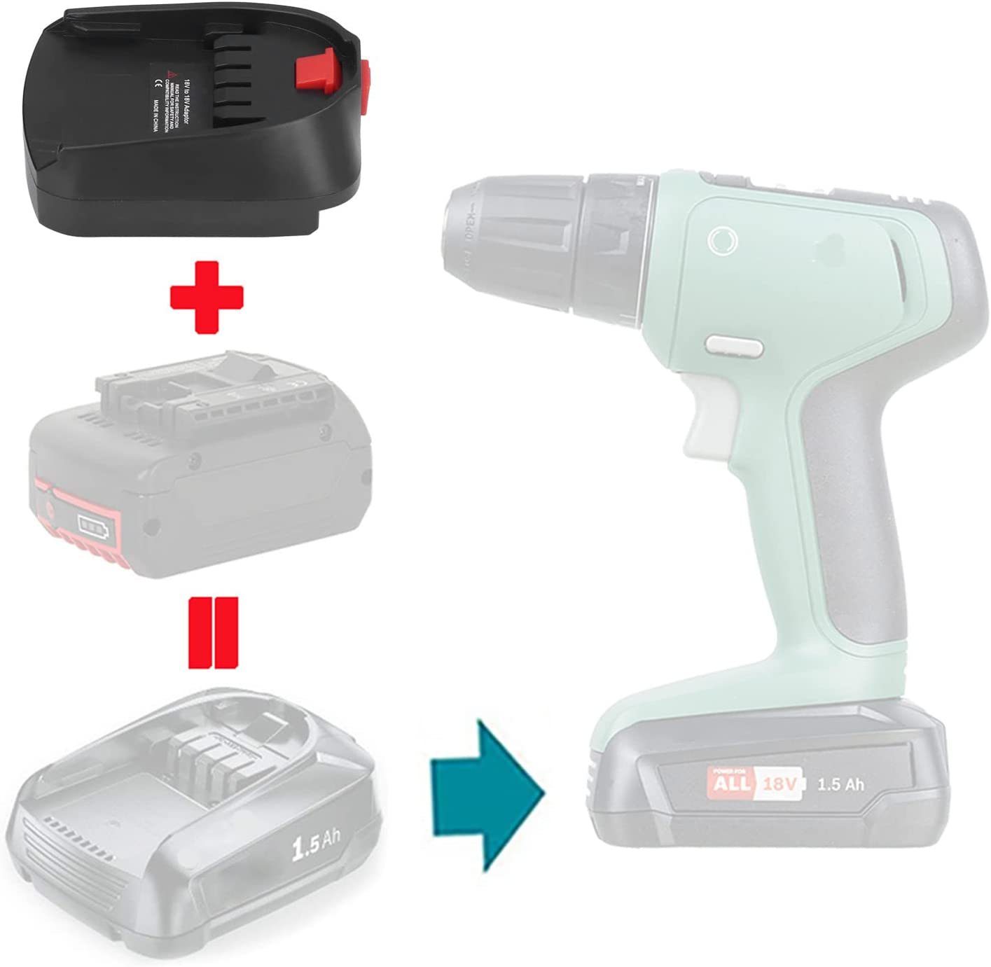 Battery Adapter Use For Bosch  - Power Tools Green Color recension och pris