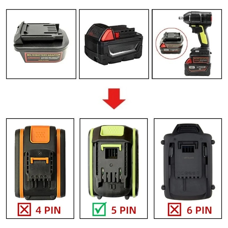 Battery Adapter Converter for  - Power Tools Green Color recension och pris
